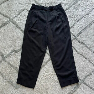 Everlane black pants high rise mom fit trousers career work 4